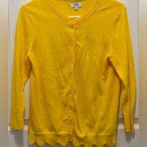 Crown & Ivy medium yellow cardigan